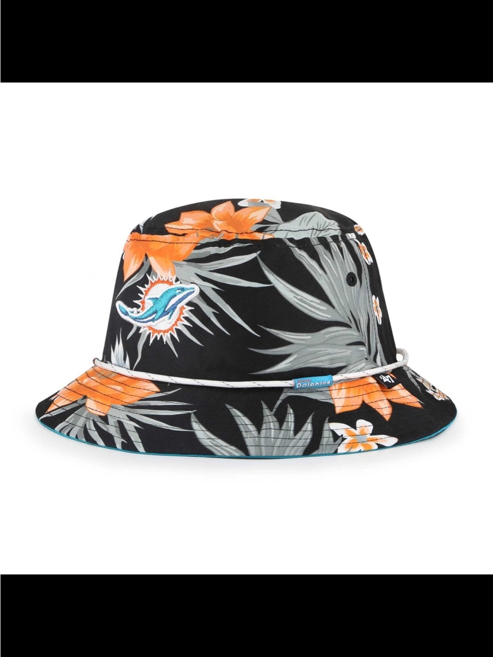 Like new never worn Men's '47 Black Miami Dolphins Dark Tropic Bucket Hat